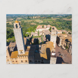 San Gimignano stadsbild, Tuscany vykort
