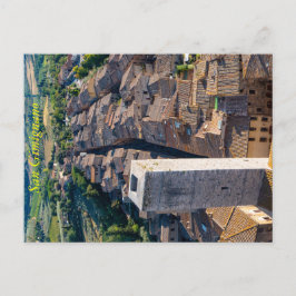 San Gimignano stadsbild, Tuscany vykort