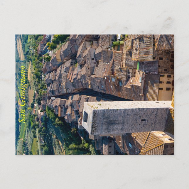 San Gimignano stadsbild, Tuscany vykort (Framsida)