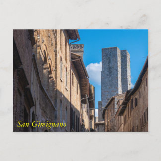 San Gimignano torn, Toscana, Italien vykort