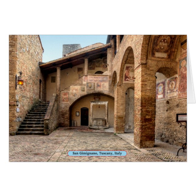 San Gimignano, Toskana, Italien Hälsningskort (Framsidan Horizontal)