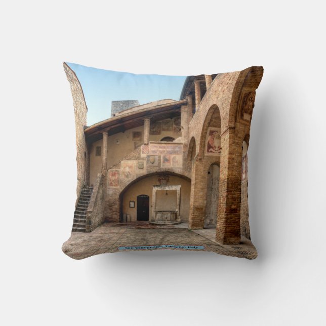 San Gimignano, Toskana, Italien Kudde (Framsida)