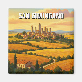 San Gimingano Italien Travel Magnet