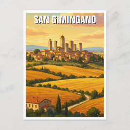 San Gimingano Italien Travel Vykort