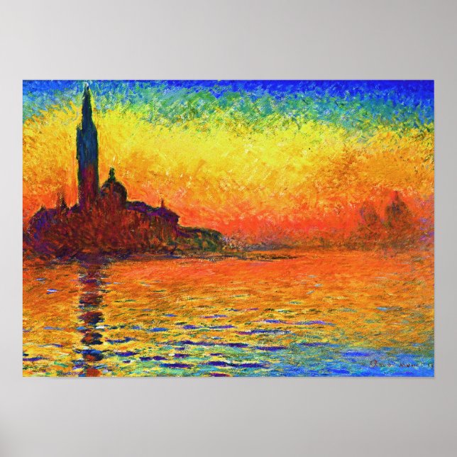 San Giorgio Maggiore II av Claude Monet Poster (Framsidan)