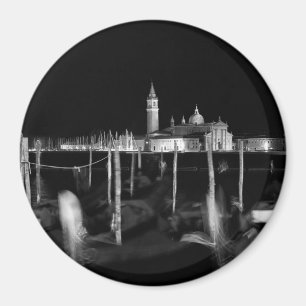 San Giorgio Maggiore-kyrkan, gondolas i Venedig Magnet