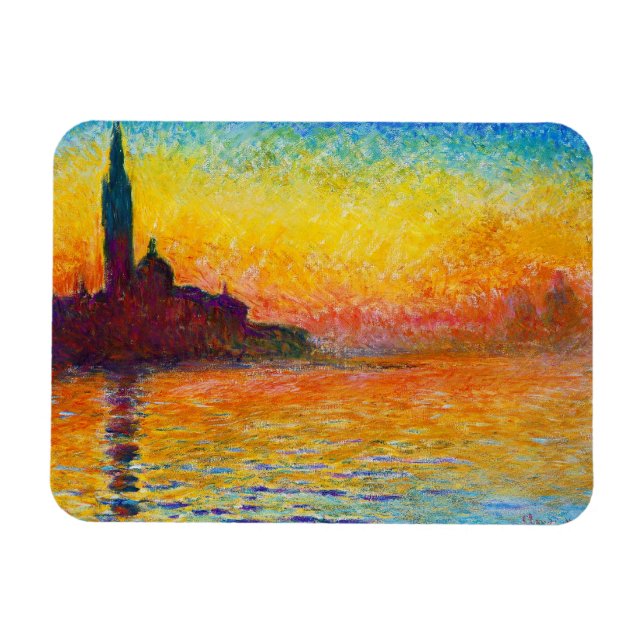 San Giorgio Maggiore vid Dusk Claude Monet Magnet (Horisontell)