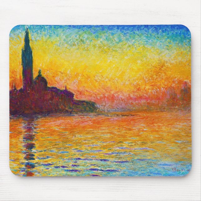 San Giorgio Maggiore vid Dusk Claude Monet Musmatta (Framsidan)