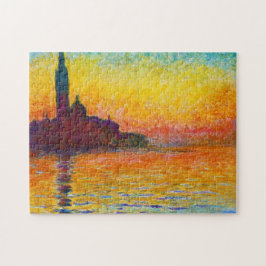 San Giorgio Maggiore vid Dusk Claude Monet Pussel
