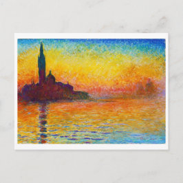 San Giorgio Maggiore vid Dusk Claude Monet Vykort
