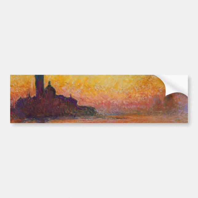 San Giorgio Maggiore vid Dusk (från Claude Monet) Bildekal (Framsidan)