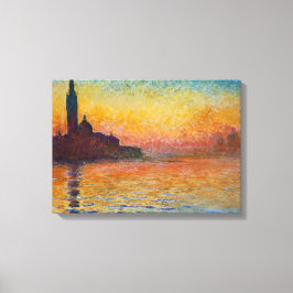 San Giorgio Maggiore vid Dusk (från Claude Monet) Canvastryck