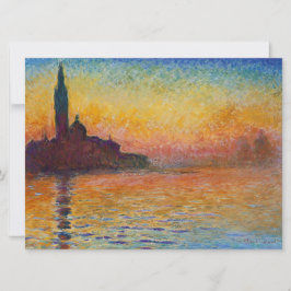 San Giorgio Maggiore vid Dusk (från Claude Monet) Kort
