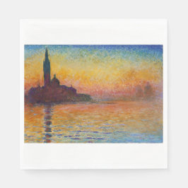 San Giorgio Maggiore vid Dusk (från Claude Monet) Pappersservett