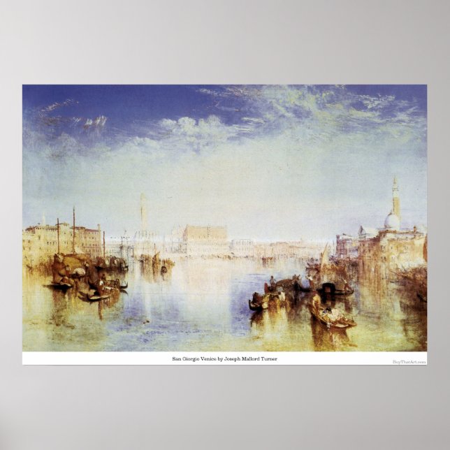 San Giorgio Venice av Joseph Mallord Turner Poster (Framsidan)