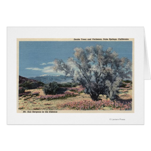 San Gorgonio View, Smoke Träd Hälsningskort (Framsidan Horizontal)