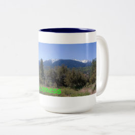 San Gorgonio vildmarkpanorama Två-Tonad Mugg