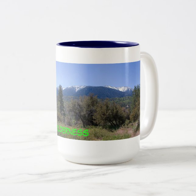 San Gorgonio vildmarkpanorama Två-Tonad Mugg (Framsida höger)