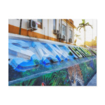 San Ignacio Belize Mural Post Card