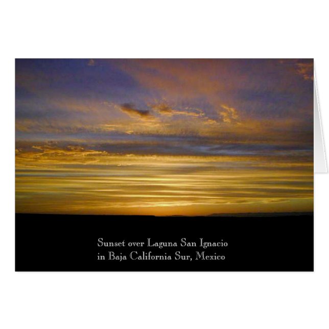 San Ignacio lagunsolnedgång Hälsningskort (Framsidan Horizontal)