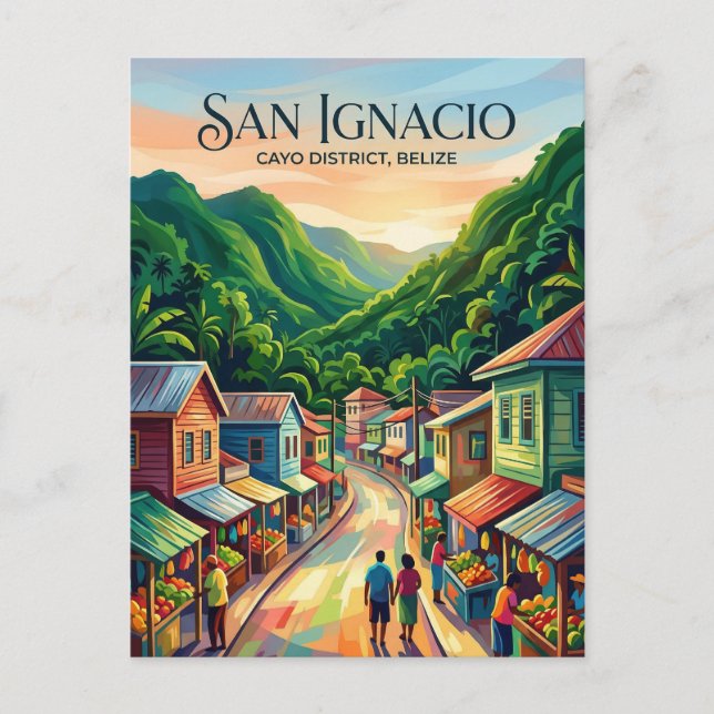 San Ignacio Town Belize Vykort (Framsida)