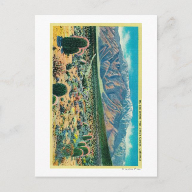 San Jacinto från Djävulen Garden Vykort (Framsida)