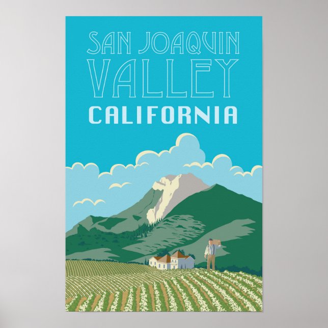 San Joaquin Valley California Travel Poster (Framsidan)