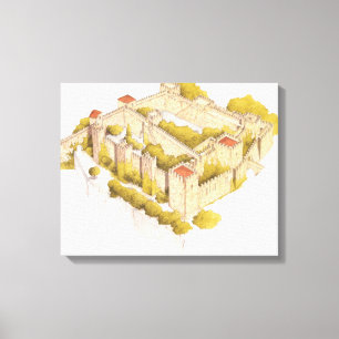 San Jorge-slott. Lisboa Portugal Canvastryck