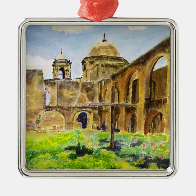 San Jose beskickning i San Antonio, Texas Julgransprydnad Metall (Framsidan)