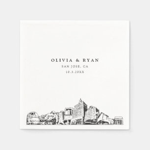 San Jose Bröllop minimalistisk Papper Pappersservett