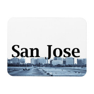 San Jose CA horisont med San Jose i himmlen Magnet