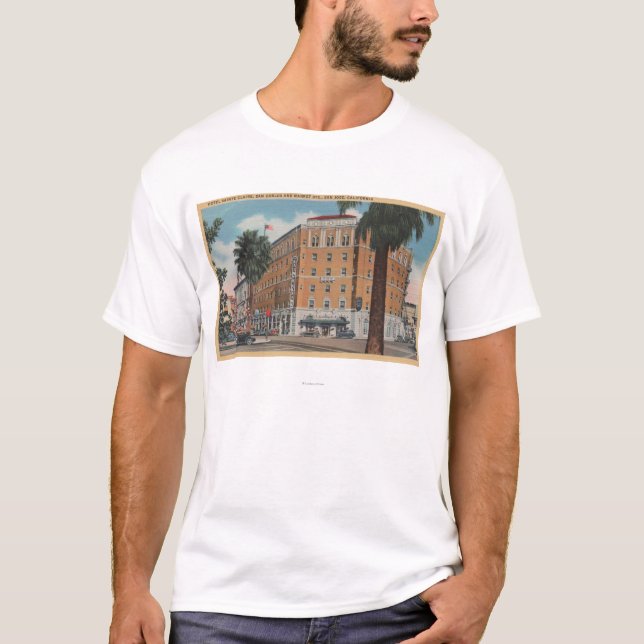 San Jose CA - hotell Sainte Claire Tee Shirt (Framsida)