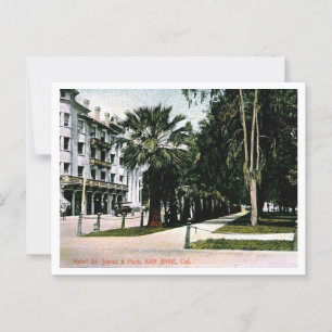 San Jose CA, St James Hotel, Park 1910s Vykort
