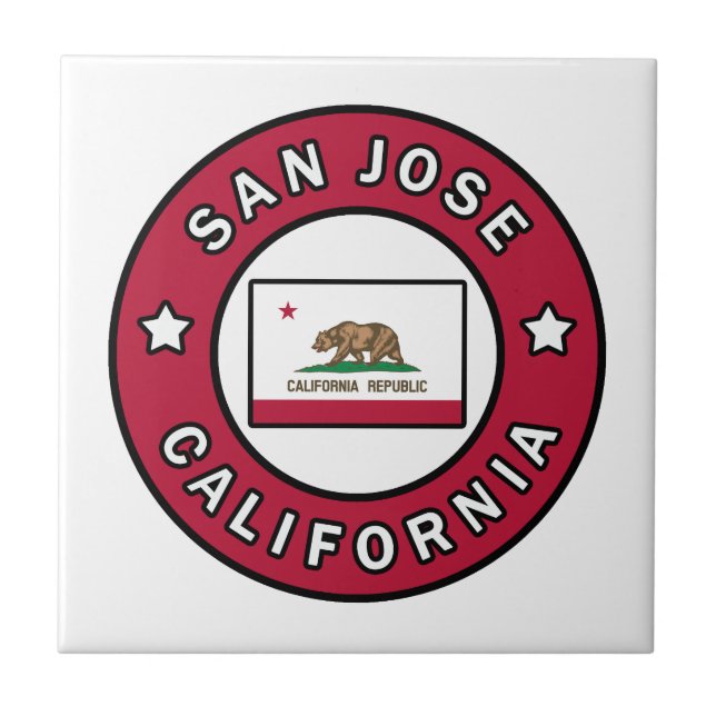 San Jose California Kakelplatta (Framsidan)