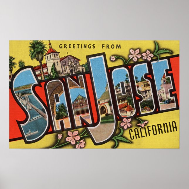 San Jose, California Large Brev Scenes 2 Poster (Framsidan)