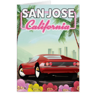 San Jose, California resebroschyr Hälsningskort