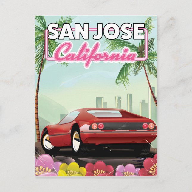 San Jose, California resemålning Vykort (Framsida)