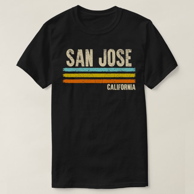 San Jose California Retro T Shirt (Design framsida)