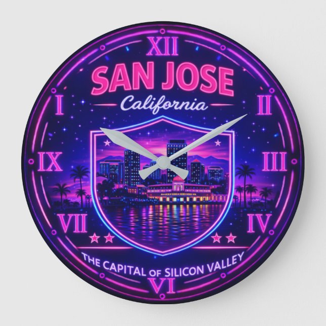 San Jose California Silicon Valley Stor Klocka (Framsida)