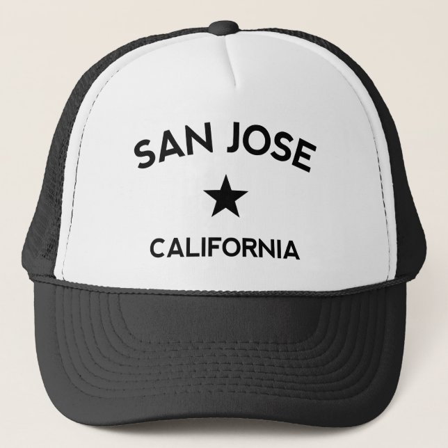 San Jose California Trucker Cap Truckerkeps (Framsida)