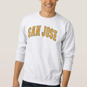 San Jose California Universitetsstil Lång Ärmad Tröja
