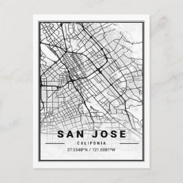 San Jose California USA Travel City Karta Vykort
