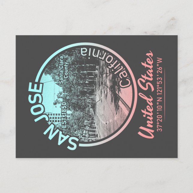 SAN JOSE - CALIFORNIA-VINTAGE VYKORT (Framsida)