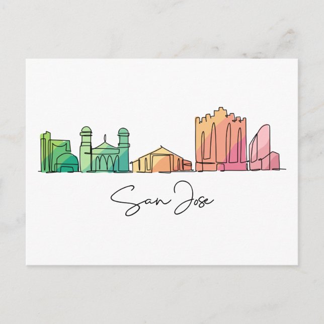 San Jose CALIFORNIA Vykort (Framsida)