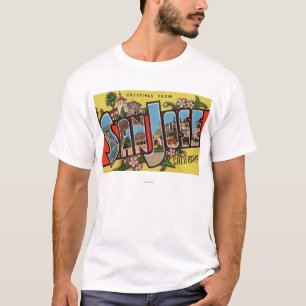 San Jose CaliforniaLarge brevplatser T Shirt