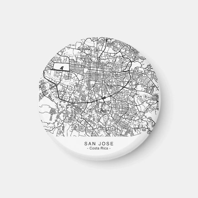 SAN JOSE City Karta Magnet (Framsidan)