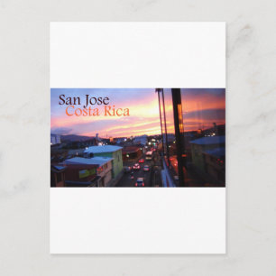 San Jose Costa Rica solnedgång Vykort