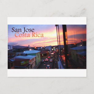 San Jose Costa Rica Solnedgång Vykort