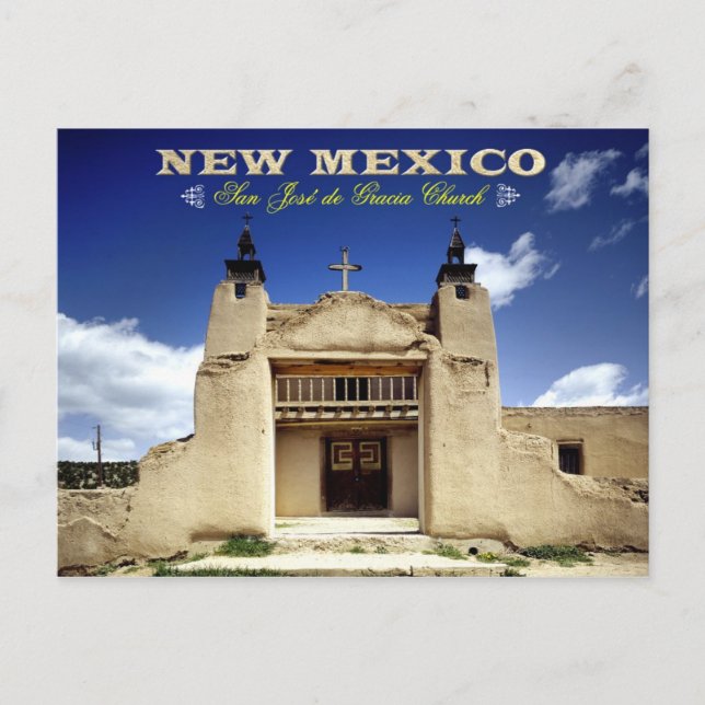 San Jose de Gracia Church, Las Trampas, NM Vykort (Framsida)