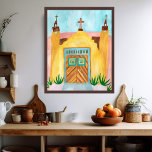 San Jose de Gracia Church Watercolor New mexico Poster<br><div class="desc">Vattenfärgning inspirerad av ett besök i New mexico. Handmålad av mig för dig. Lägg till eller redigera din egen text om du vill anpassa den. Se till att kolla min butik för mer roligt saker!</div>